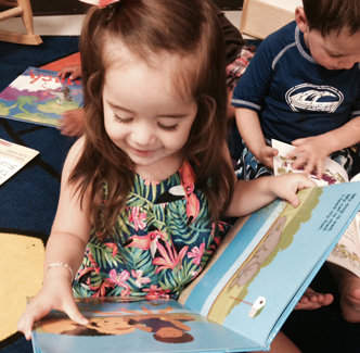Hands-on learning area for preschool children